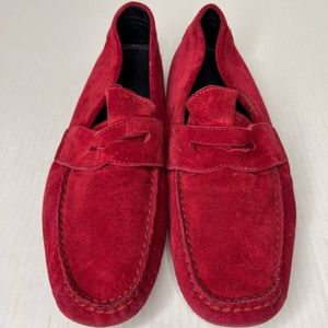 Mens Polo Ralph Lauren suede driver red 11
